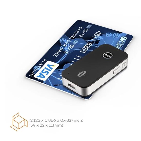 TaoTronics Bluetooth Receiver, Bluetooth 5.0 Wireless Audio Aux Adapter for Car - Picture 5 of 9